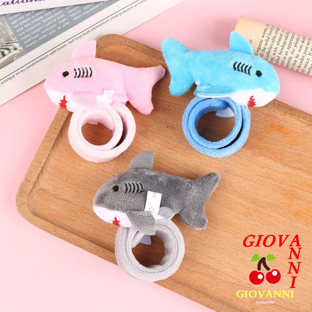GIOVANNI Plush Shark Wristband, Shark with Clap Circle Stuffed Animal