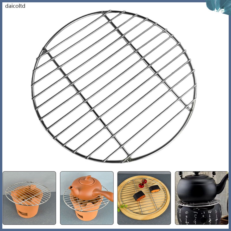 Grill Grate Stainless Steel Bbq Net Metal Campfire Grid Round Nets