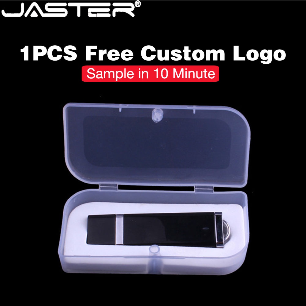 JASTER Free Custom Logo USB Flash Drives 64GB Plastics with Box Pen ...