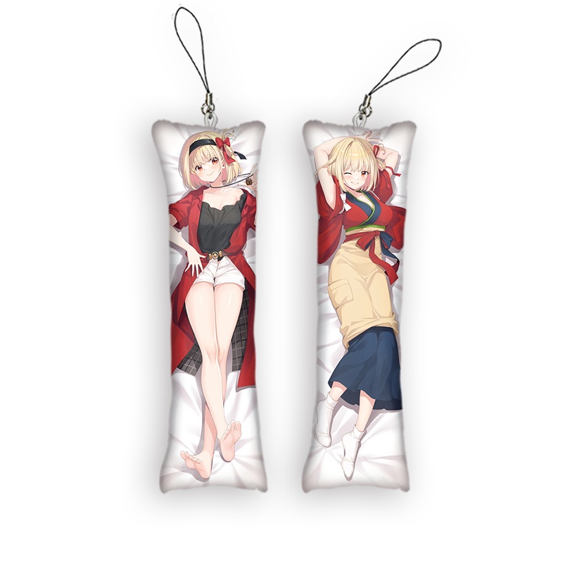 Lycoris Recoil Dakimakura Keychain Chisato Nishikigi 6x18cm Mini Anime