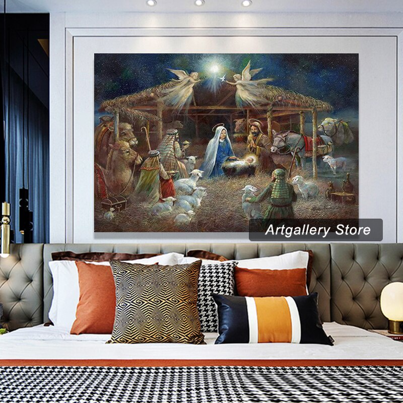 1 Piece Nativity Scene Wall Art Beautiful Religious Christmas