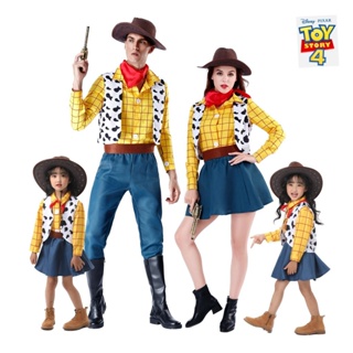 Disney Toy Story Jessie Woody Cosplay Costume Girls Puff Sleeves Tutu Dress  Infant Clothes Baby Girl Birthday Party Cowboy Dress