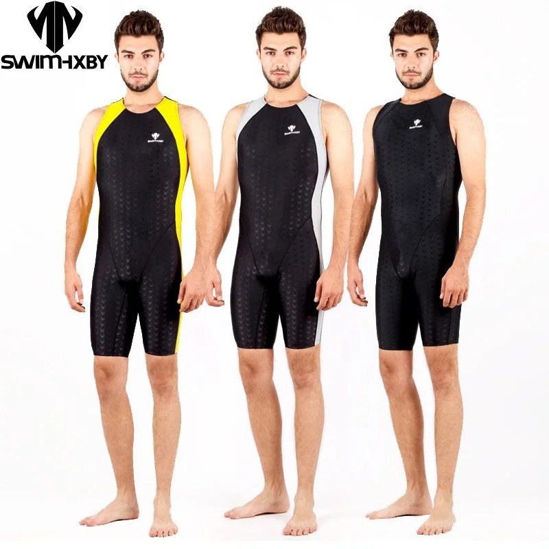 HXBY Swimwear Men One Piece Swimsuit Competition Racing Swimwuit ...
