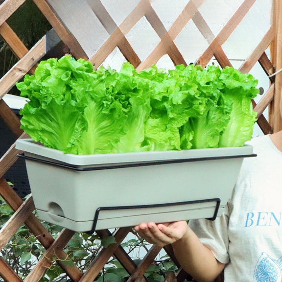 Hanging Flower Pot Balcony Vegetable Planter Box Plastic Vegetable