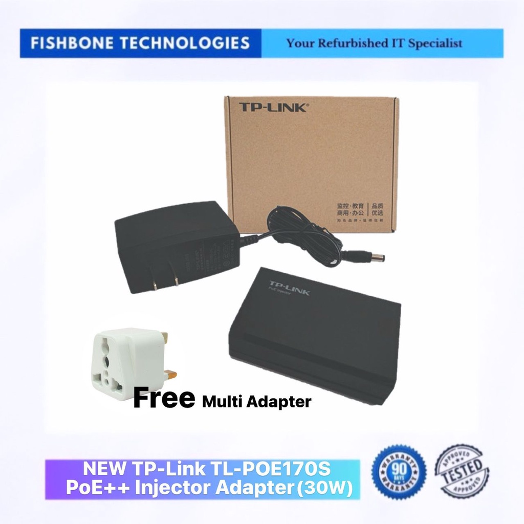 NEW TP-Link TL-POE170S PoE++ Injector Adapter (30W) | Shopee Malaysia