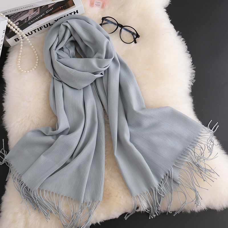 Women Knit Scarf Winter Warm Large Long Soft Plain Shawl Wraps with ...