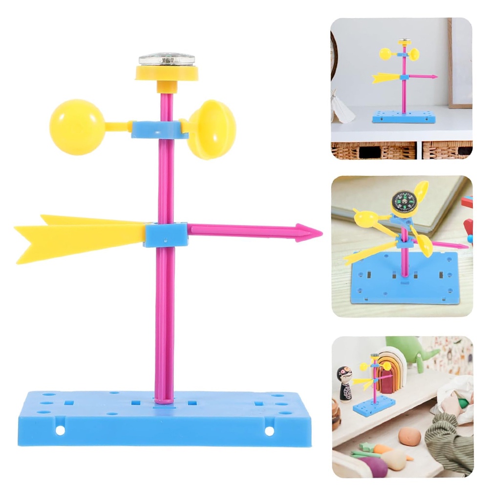 DIY Plastic Anemometer Model Handmade Anemometer Wind Speed Measurement ...