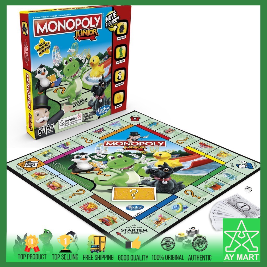 Monopoly Junior Hasbro Simple Younger Board Games Kids Fun Play Family ...