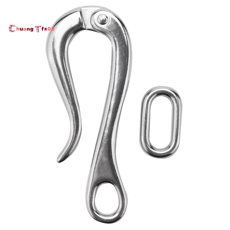 100mm Pelican Hook & Eye with Quick Release Link Stainless Steel 316 ...