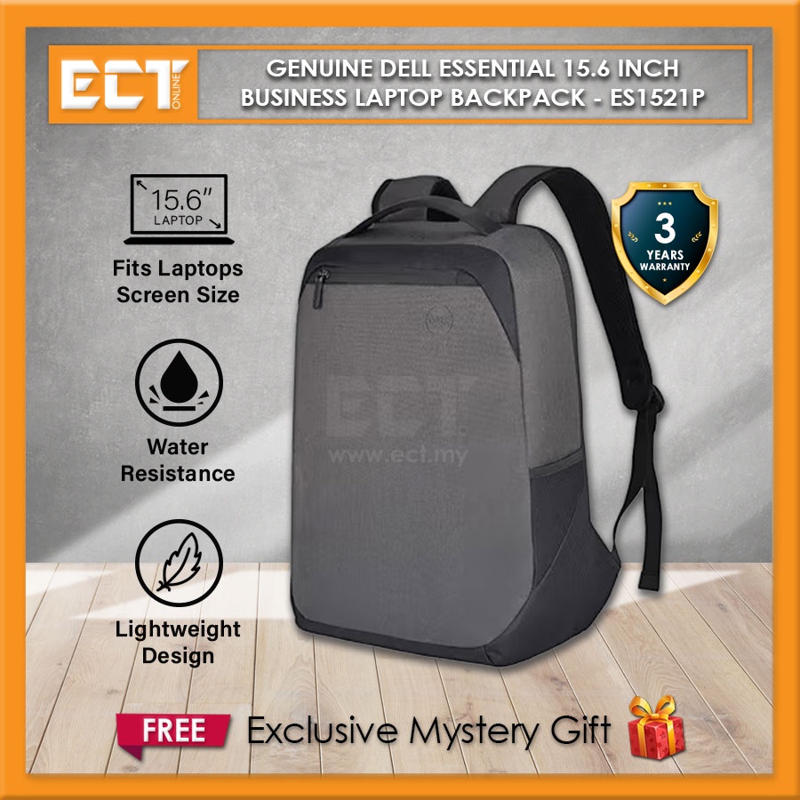 Genuine Dell Essential 15.6 inch Business Laptop Backpack ES1520P ES1521P Shopee Malaysia