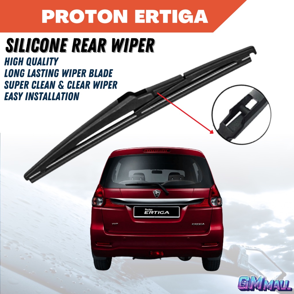 PROTON ERTIGA REAR tail WINDSCREEN SILICONE WIPER Blade Viper Pengelap