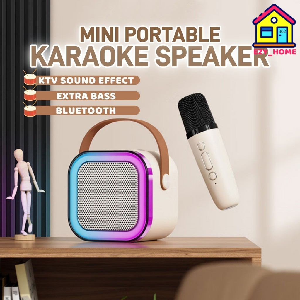 K12 Mini Karaoke Speaker With Microphone Wireless Home KTV Portable ...