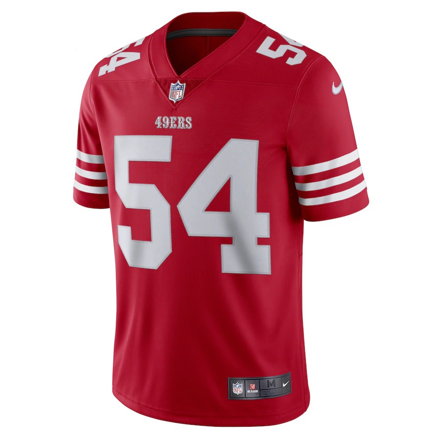 American Rugby NFL San Francisco 49ers 54 man Fred Warner Scarle Vapor  Limited Jersey