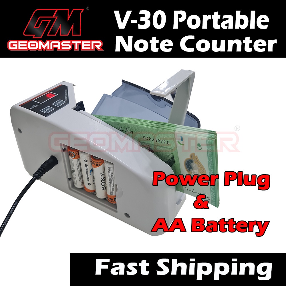 Geomaster Money Counter Portable (Mini) Money Counting Machine Power ...