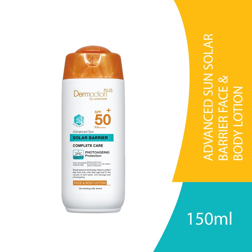 DERMACTION PLUS BY WATSONS Advanced Sun Face & Body Lotion SPF50+ 150ml