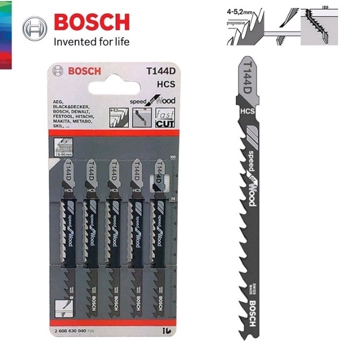 BOSCH Jigsaw Blade T144D Speed for Wood (1 PC) | Shopee Malaysia