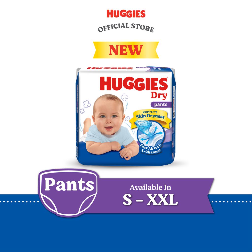 Huggies Dry Pants Diapers S70/M64/L50/XL42/XXL36 (1Pack) Shopee Malaysia