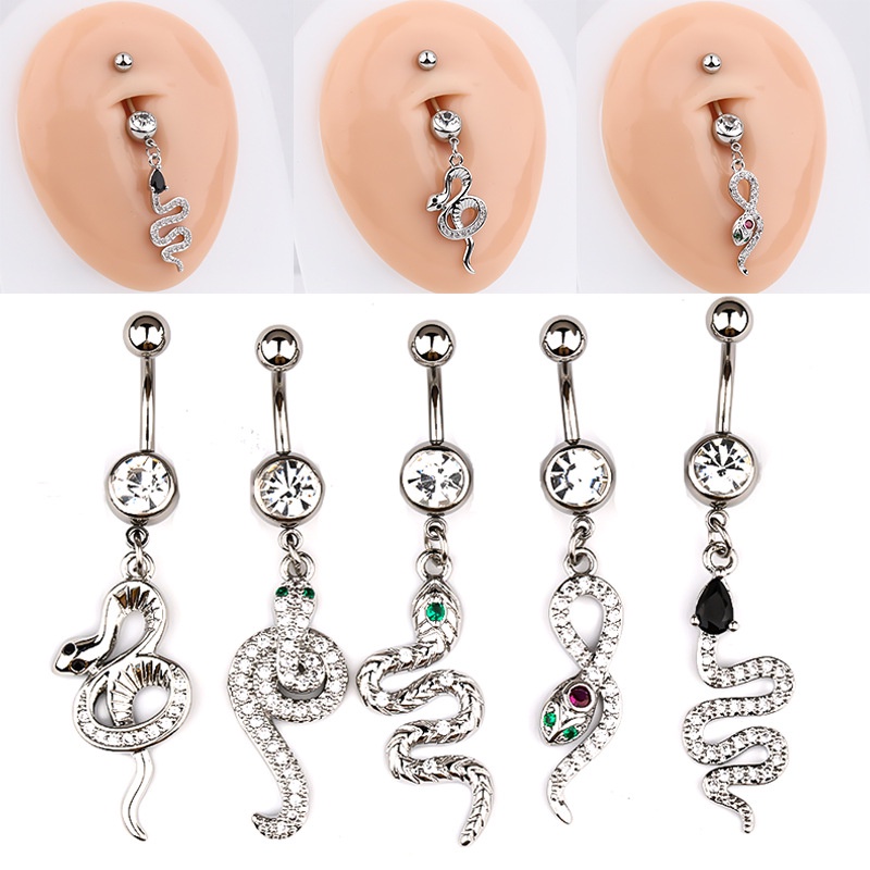 1PCS Rhinestones Charm Belly Button Navel Ring Nails Body Piercing Jewelry  Shiny