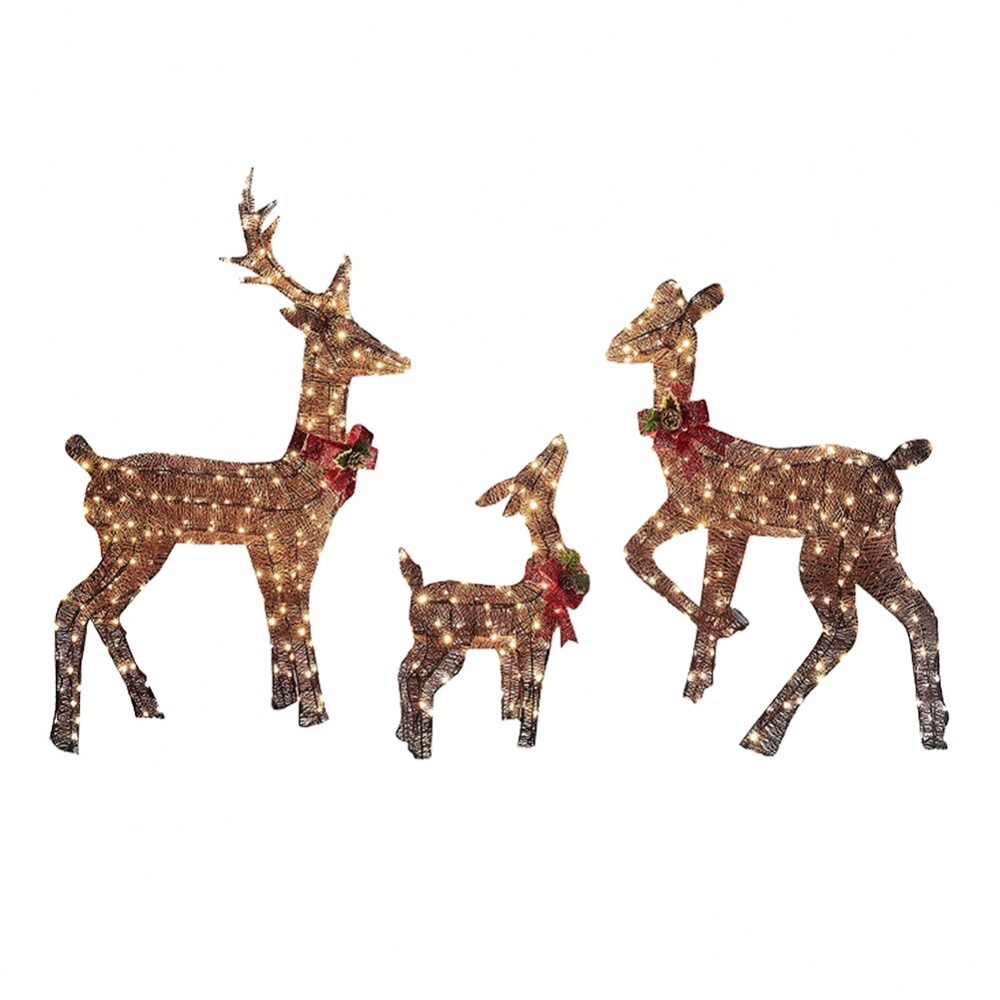 Vibrant Christmas Lights Reindeer Decorations for a Festive Atmosphere