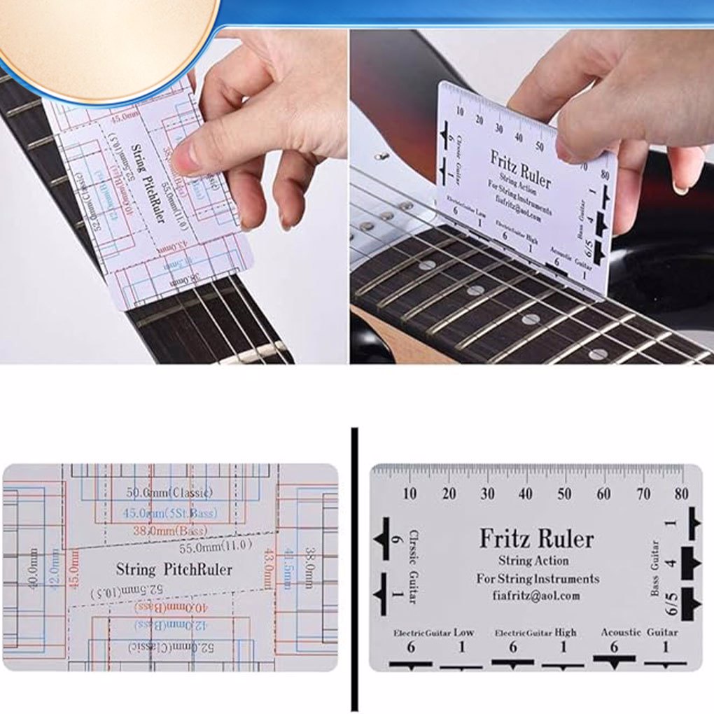 1/2/3 Stainless Steel Easy To Play Electric Guitar Leveling Ruler ...