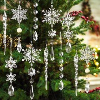300Pcs Christmas Decorations Christmas Plastic Snowflakes