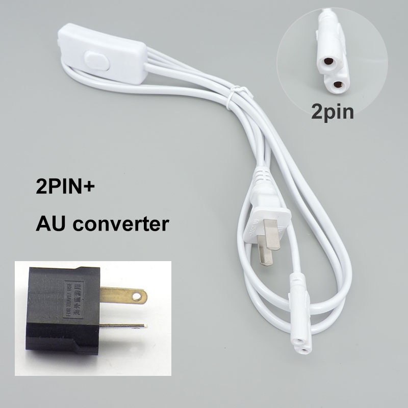 2pin 3pin hole ON/OFF Switch Cable T5 light Tube Power supply Charging ...