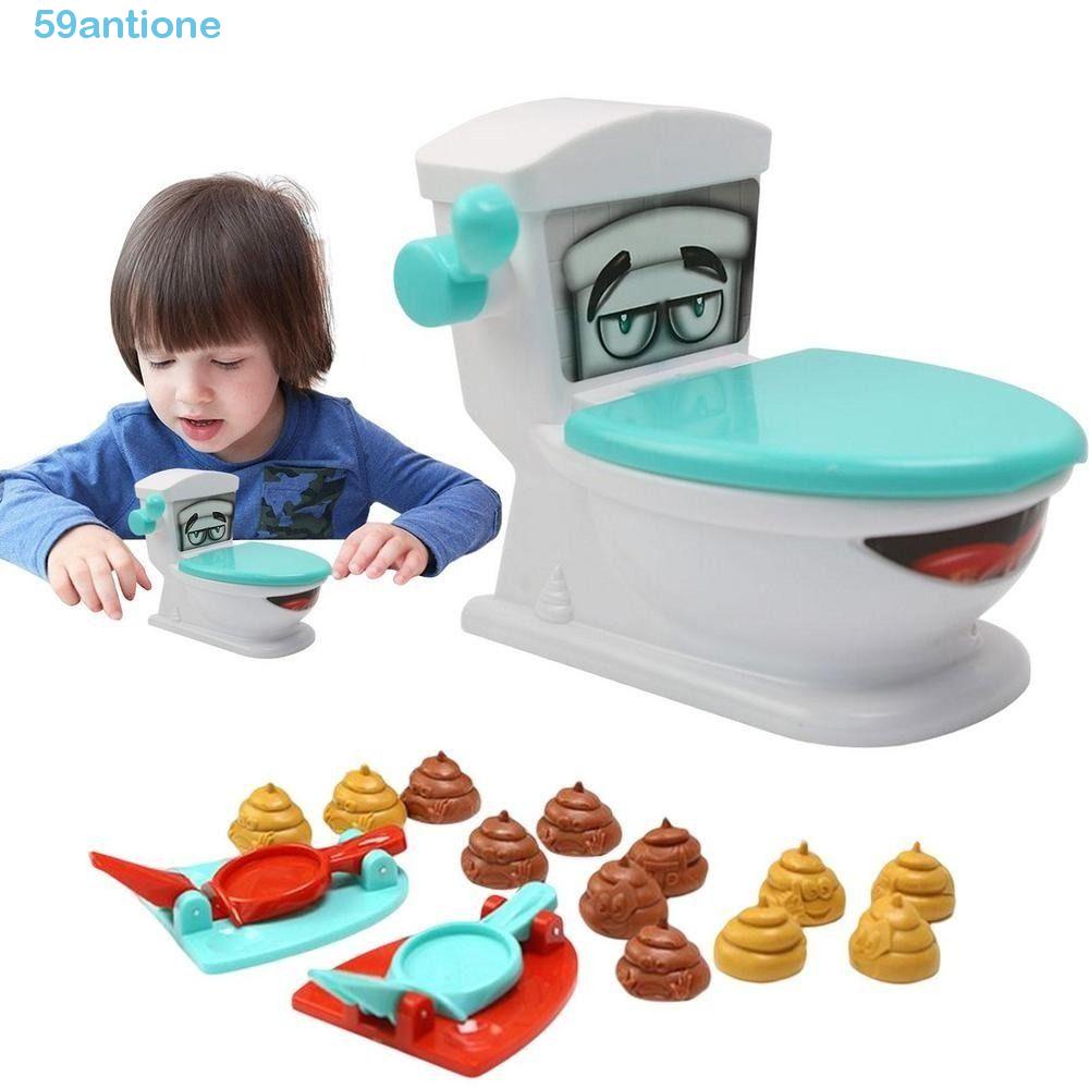 ANTIONE Funny Poop Shoot Toys, Trick Toilet Soft Poop Toilet Game Toys ...