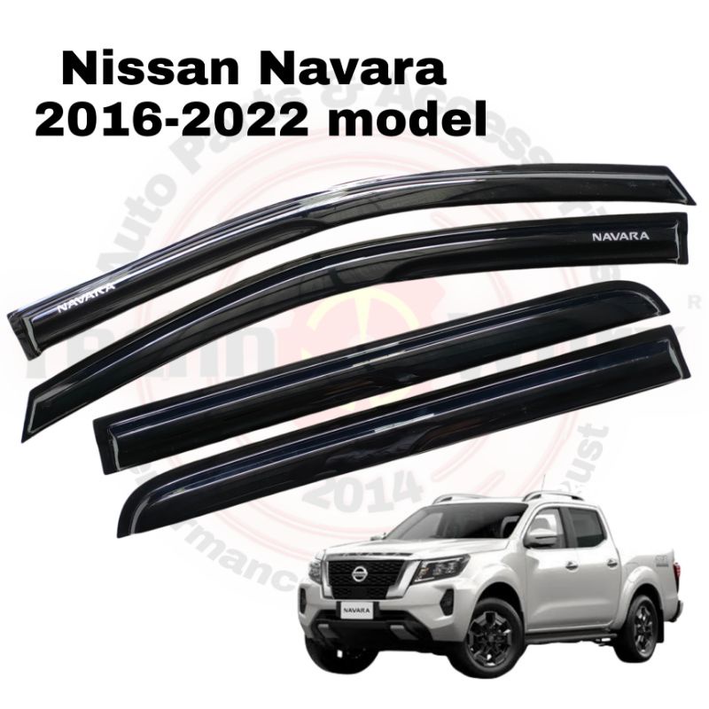 Nissan Navara Visor Sun Rain Window shield 2016 2017 2018 2019 2020 ...