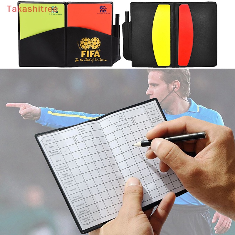 (Takashitree) Football Soccer Referee Card Sets Warning Referee Red and