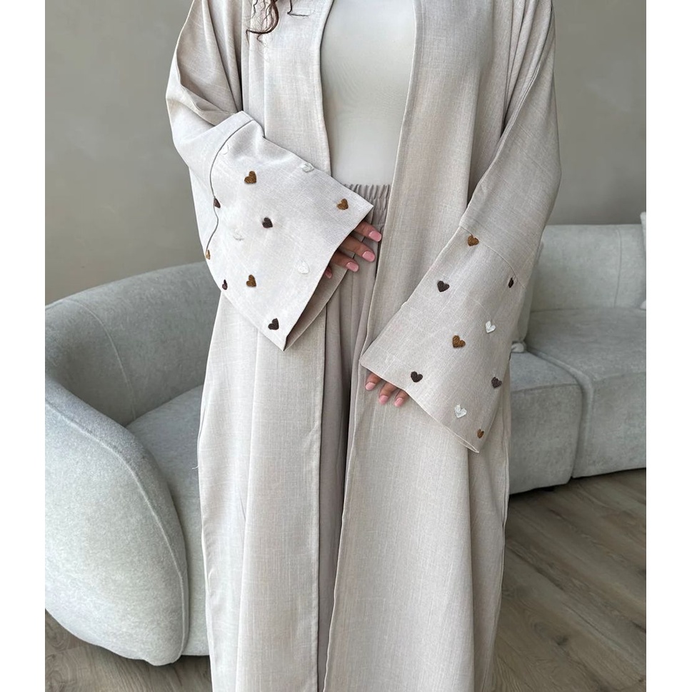Arab Dubai Cardigan Open Abaya Dress #25220