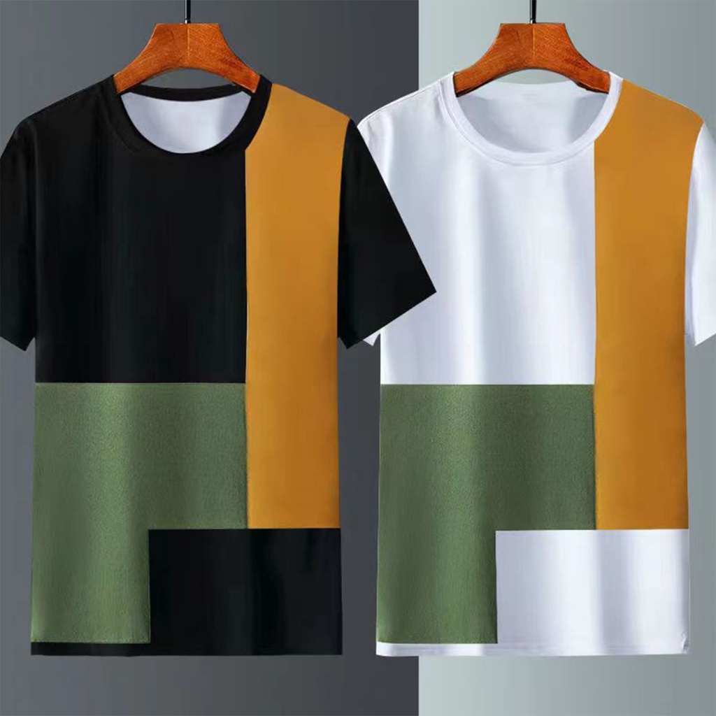 New Plus Size Men's Striped Long Sleeve Shirt