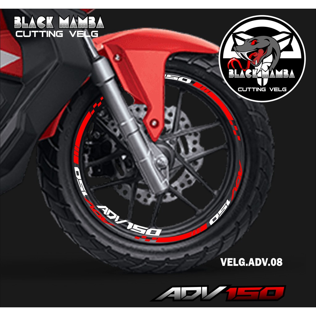 Cutting STICKER Rim ADV - STICKER LIS LIST Variation Tire/VELG HONDA ...