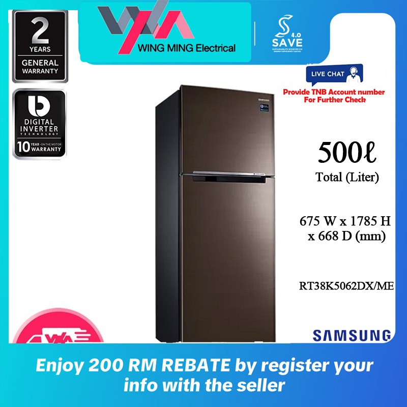 [Save4.0] Samsung Refrigerator Top Mount Freezer Twin Cooling Fridge