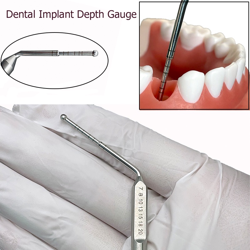 Dental Depth Gingival Gauge Depth Measuring Ruler Deep Dental Caliper