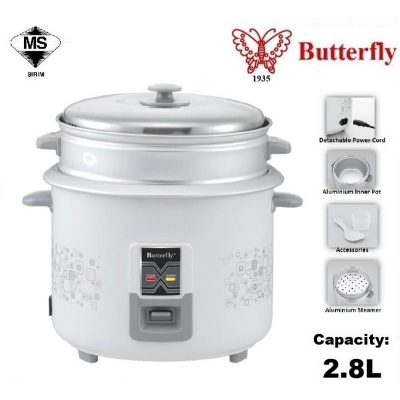 Butterfly Rice cooker +Steamer /periuk nasi - Main Image