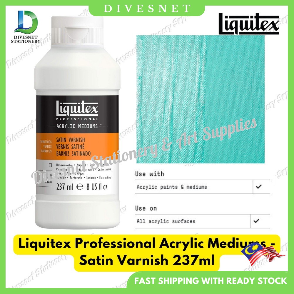 Liquitex Professional Acrylic Mediums - Satin Varnish 237ml 8208 ...