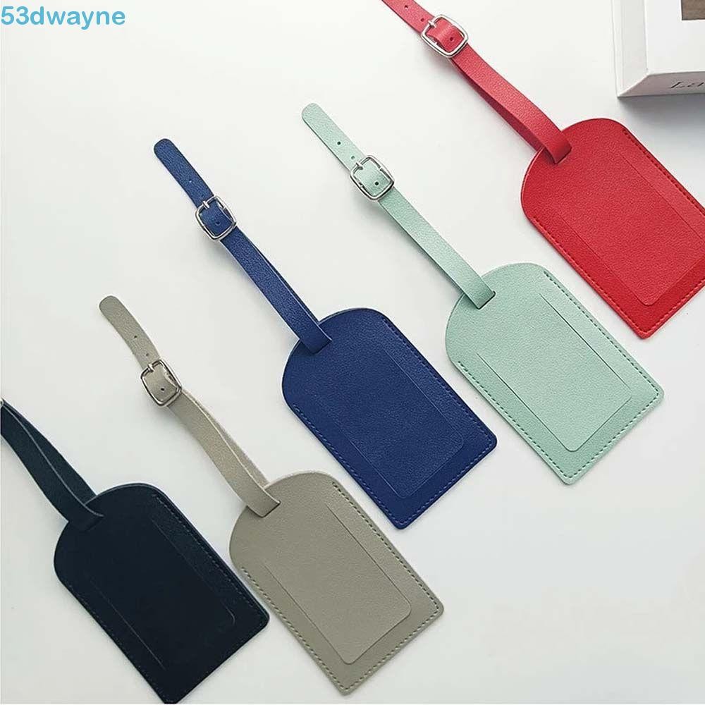 DWAYNE Luggage Tag Soft PU Leather Handbag Label Airplane Check-in ...