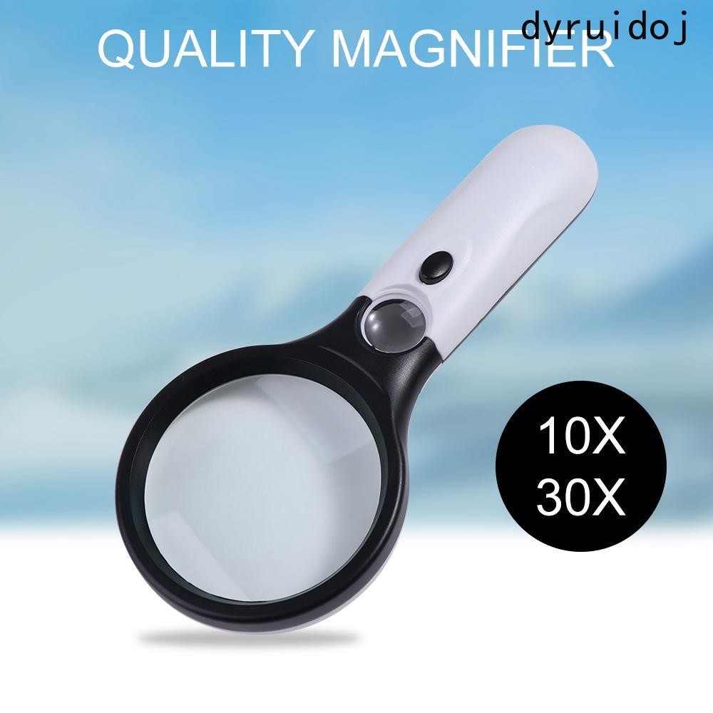 DYRUIDOJ Handheld Magnifier, LED Light Lens Magnifying Glass, Pocket ...