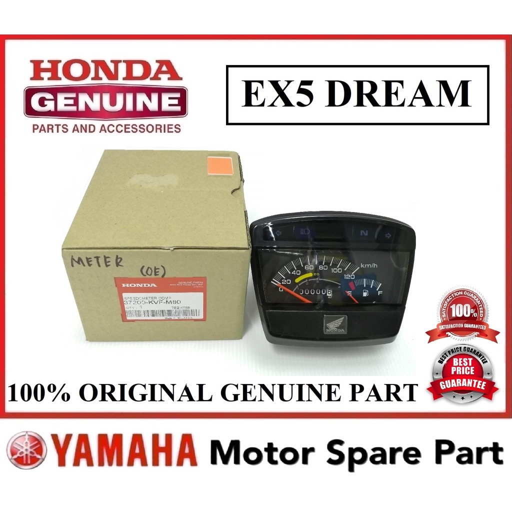 (100% ORIGINAL) HONDA EX5 DREAM METER ASSY // 37200-KVF-M80 SPEEDOMETER ...