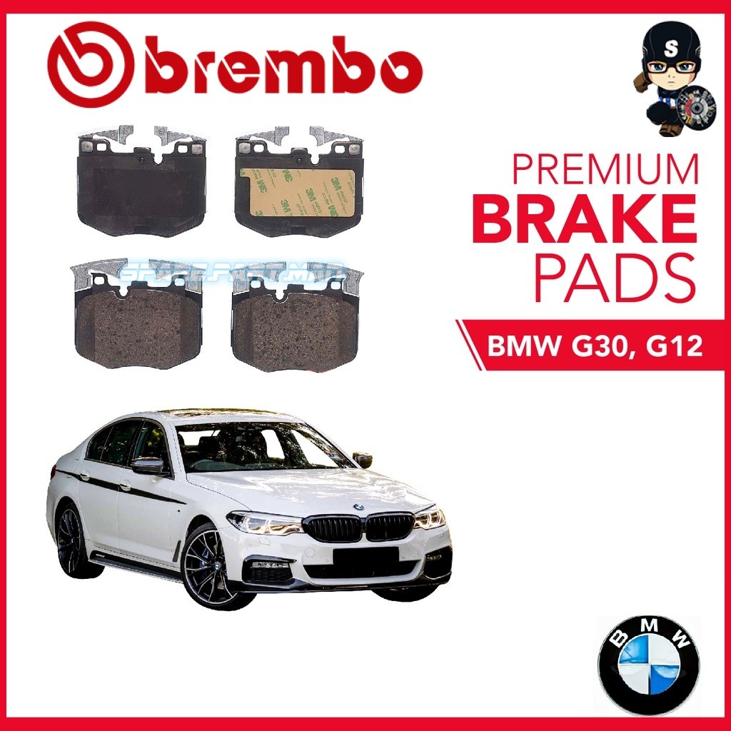 Original BREMBO Front Brake Pads (1 set) - BMW G30 530i, BMW G12 740i ...