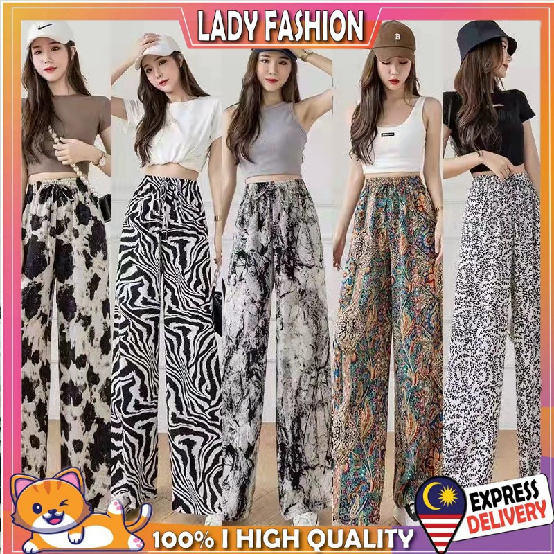 LFM Korean Women s Summer Thin Casual Ice Silk Leggings Draping Mop Pants Straight Wide Leg Pants P49 Shopee Malaysia