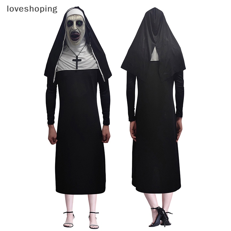The Horror Scary Nun Valak Cosplay Costume Mask for men
