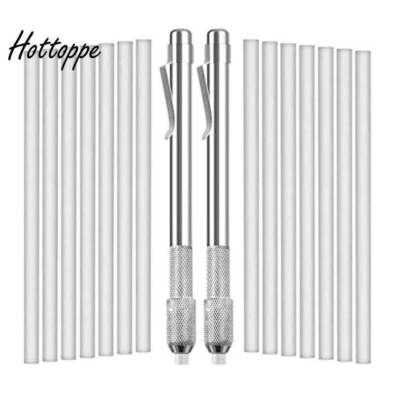 2 Pack Soapstone Holders Markers Round Soapstone Stand With 16 Pack