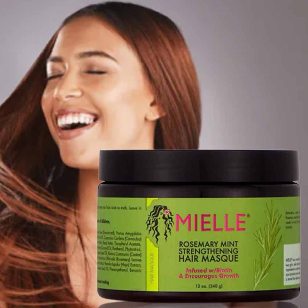 Mielle, Strengthening Hair Masque, Rosemary Mint, 12 oz (340 g