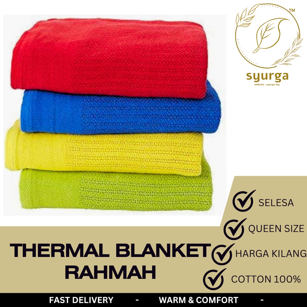 Rahmah Selimut Hospital Thermal Blanket size Queen 228 x 177cm 70 x 90