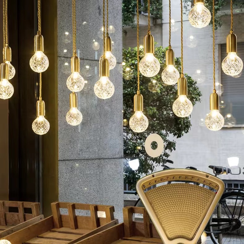 LED 02 - USED HCH Modern Pendant Light Glass Bulb Casing Nordic Hanging ...