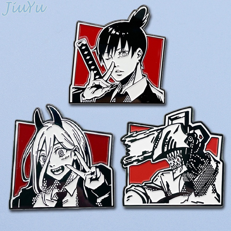 Chainsaw Man Enamel Pin Cartoon Hayakawa Aki Brooch Lapel Badges Metal Pin Jewelry Accessory 6770