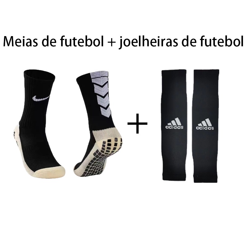 A Set of Football Professional Leg Covers Sports Knee Pads Support Leg Covers+Football Socks