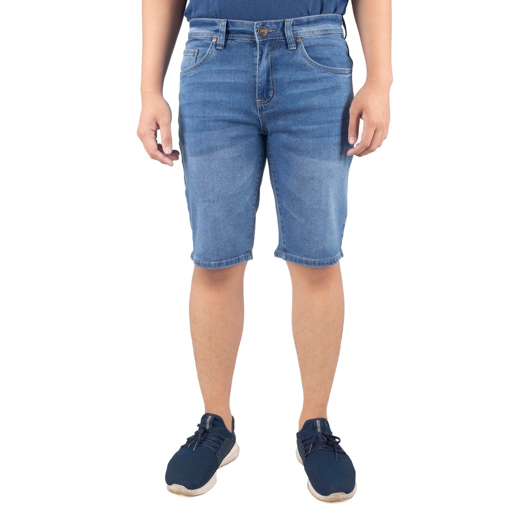 EXHAUST Stretchable Jeans Short Pants [Slim Fit]M. Blue 1315 Shopee