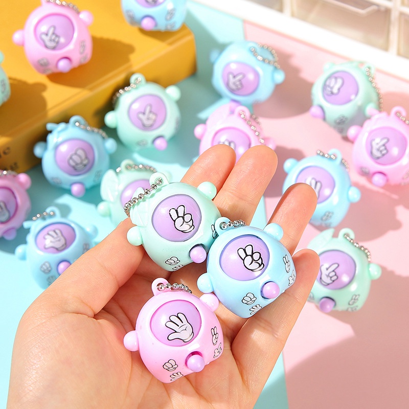 Guessing Egg Key Ring Rock Scissors Cloth Battle Capsule Toy Creative ...